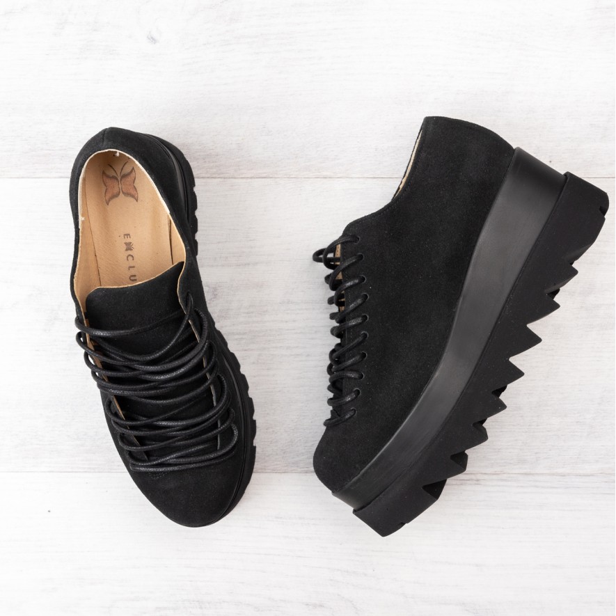 Pantofi - .Lyon - Black- Velur